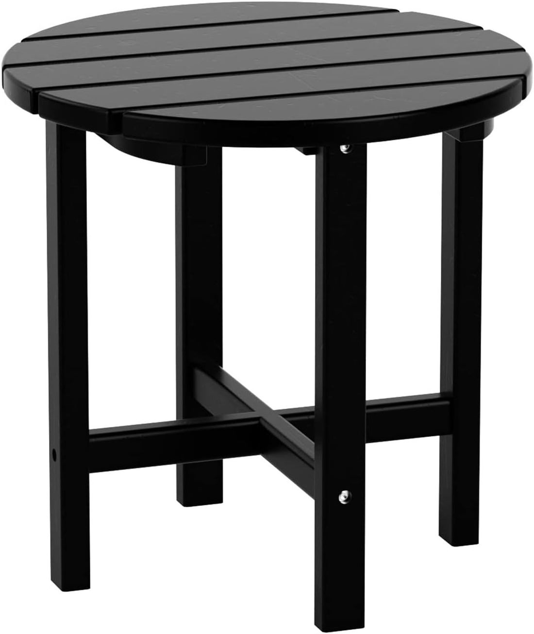 All Weather Poly Lumber Adirondack Small Patio Table Round End Table for Pool Balcony Deck Porch Lawn Backyard,