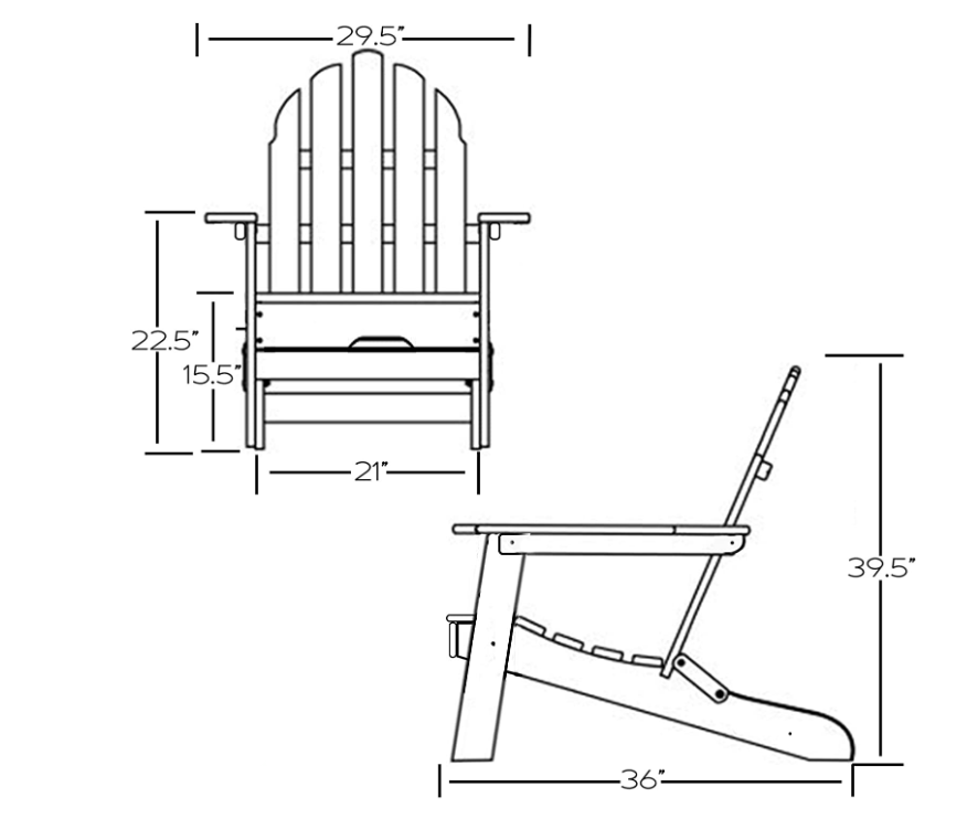 HDPE Double Adirondack Chair HDPE 2-seat Garden Chair Garden Bench Poly Outdoor Patio Furniture