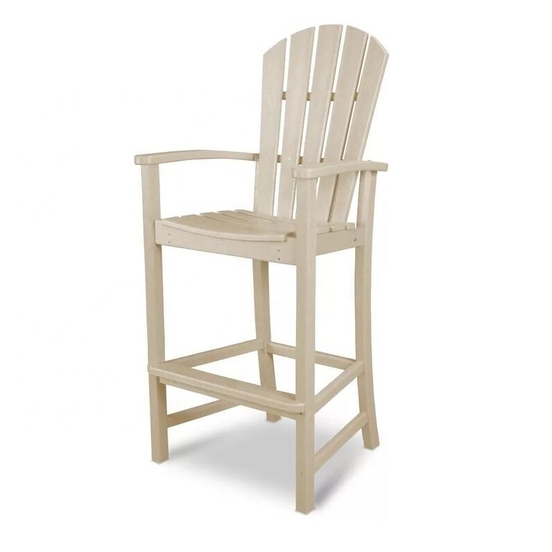 Premium Poly Outdoor Patios furniture garden high feet Adirondack bar stool wood chair