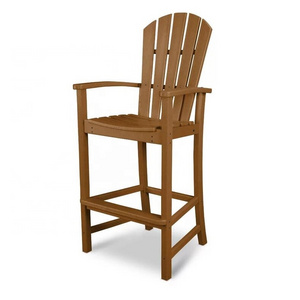 Premium Poly Outdoor Patios furniture garden high feet Adirondack bar stool wood chair