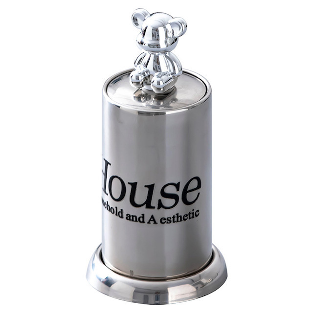 Stainless Steel Toothpick Holder Automatic Pop-up Toothpick Dispenser with a Cute Bear Design for Home Use