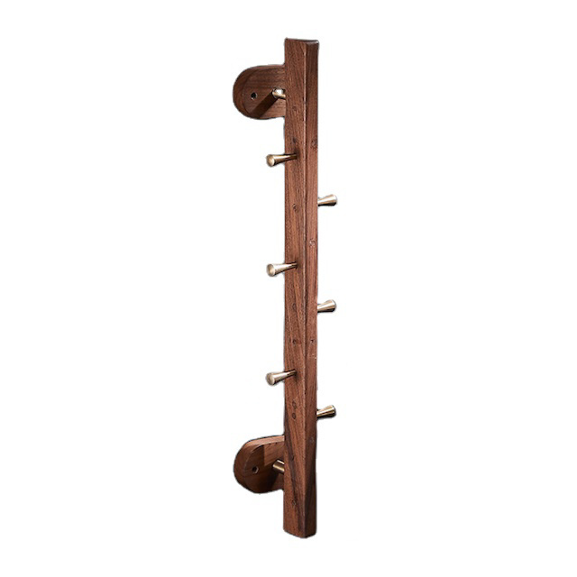 Premium Quality Vertical Hook Wooden and Space Aluminum for Entryway Decorative Coat Vertical Coat Hook