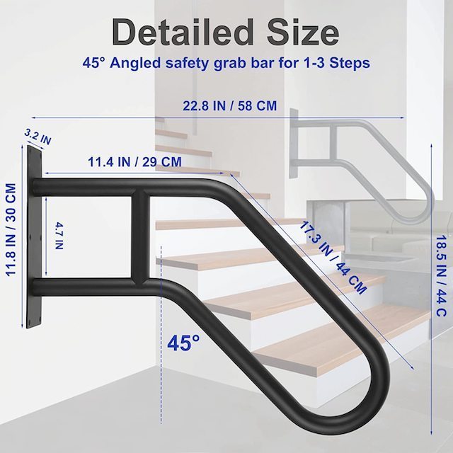 Hot Sale  Handrails for Outdoor Steps Wall Mounted Wrought Iron Hand Safety Railings Steps Handrails