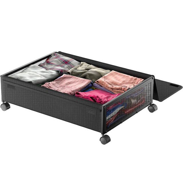 OEM Under Bed Shoe Storage Organizer with Wheels and Lid for Clothes Blankets Shoes Rolling Under Bed Storage Container