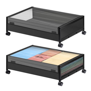 OEM Under Bed Shoe Storage Organizer with Wheels and Lid for Clothes Blankets Shoes Rolling Under Bed Storage Container