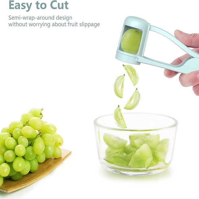 Custom OEM Stainless Steel Kitchen Gadgets Baby Grape Slicer Fruit And Vegetable Salad Slicer