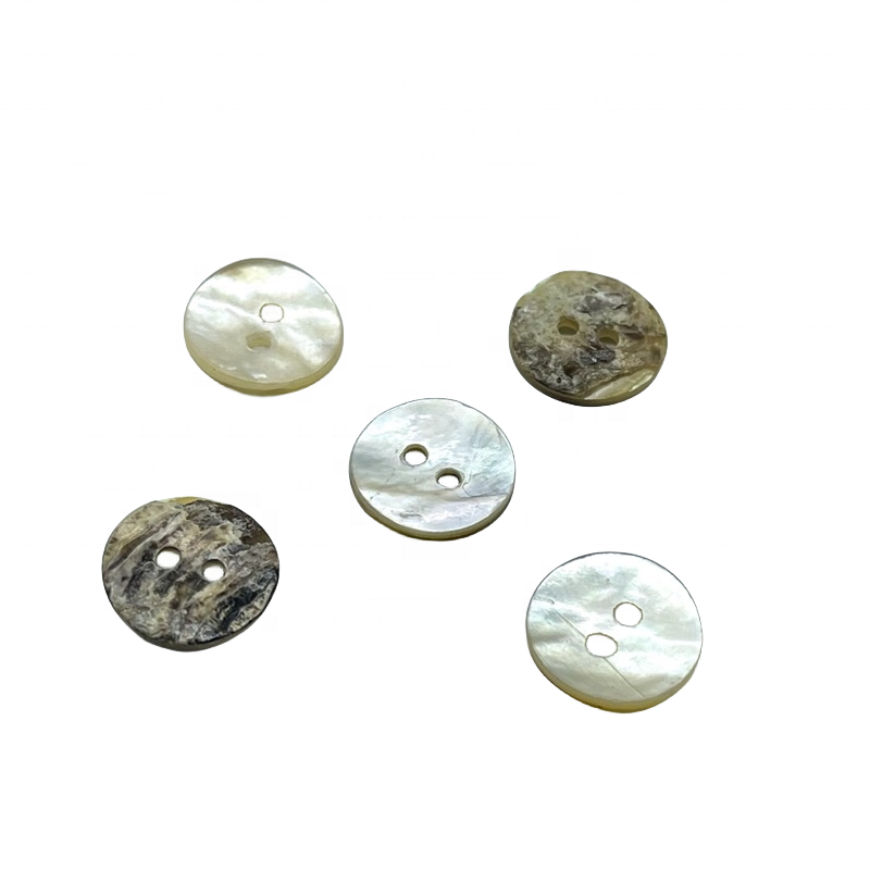 Wholesale natural freshwater mother of pearl river agoya seashell abalone marquist button sewing two four hole for shits sweater