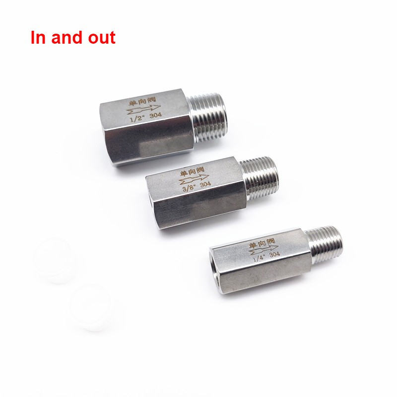 304 Stainless Steel Male to Female Thread One Way Valve 1/8