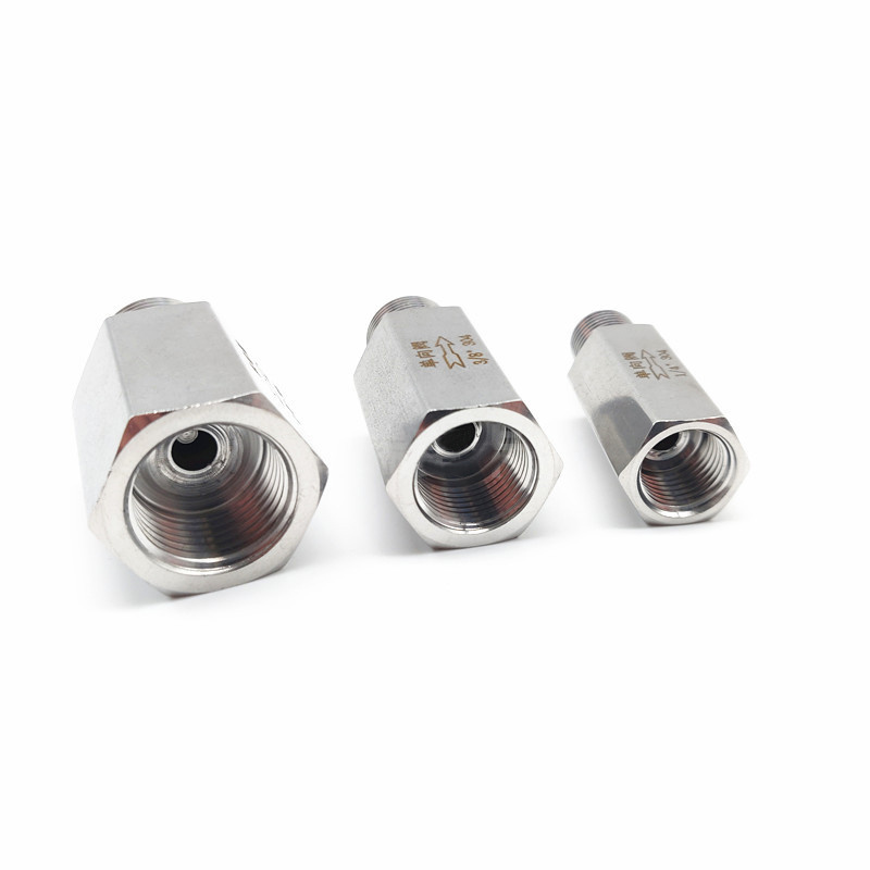 304 Stainless Steel Male to Female Thread One Way Valve 1/8