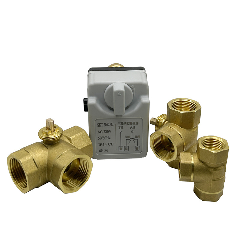 Best Selling 3/4 inch Brass Electric Ball Valve 220V 12V 24V 3 Wire 2 Control Thread Motorized Ball Valve with Manual Switch