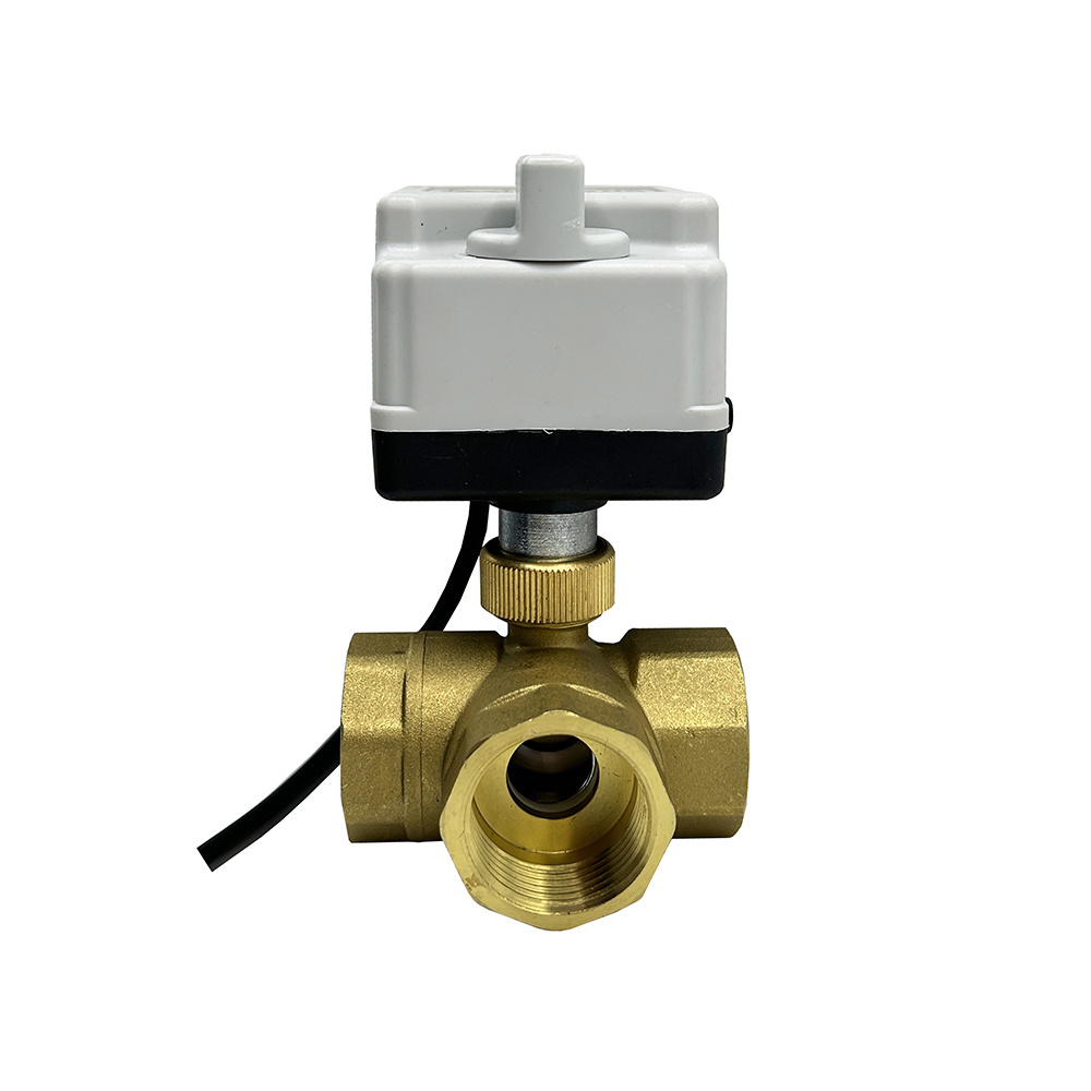 Best Selling 3/4 inch Brass Electric Ball Valve 220V 12V 24V 3 Wire 2 Control Thread Motorized Ball Valve with Manual Switch