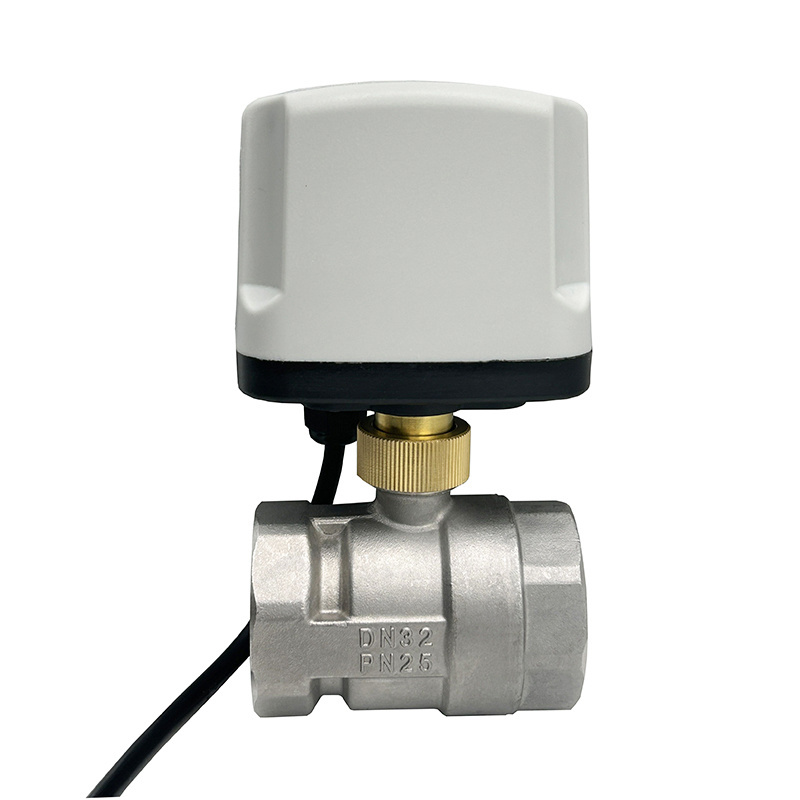 Two Way 1-1/2 inch Stainless Steel Electric Ball Valve 220V 12V 24V Three Wire Two Control Electric Motor Operated Ball Valve