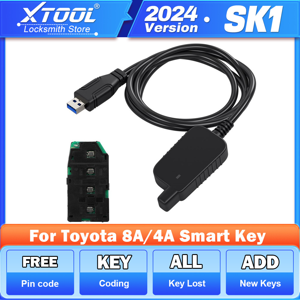 XTOOL AnyToyo SK1 For Toyota 8A/4A Smart Key Programming With Bench-free Pincode-free Auto Key Coding Works With X100PAD3 KC501