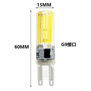 new high g9 e14cob g4  220v 24v 230v 3w 5w 6w12v  lamp ac dimmable  crystal corn  silicone chandelier lumen led bulb light