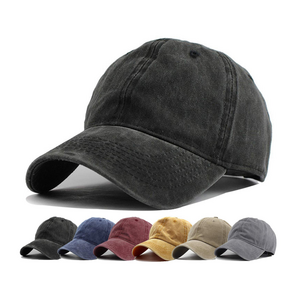 Wholesale Distressed Vintage Cotton Washed Gorras  Men Women 6 panel Plain Sports Caps Adjustable Dad Hat With Custom Logo