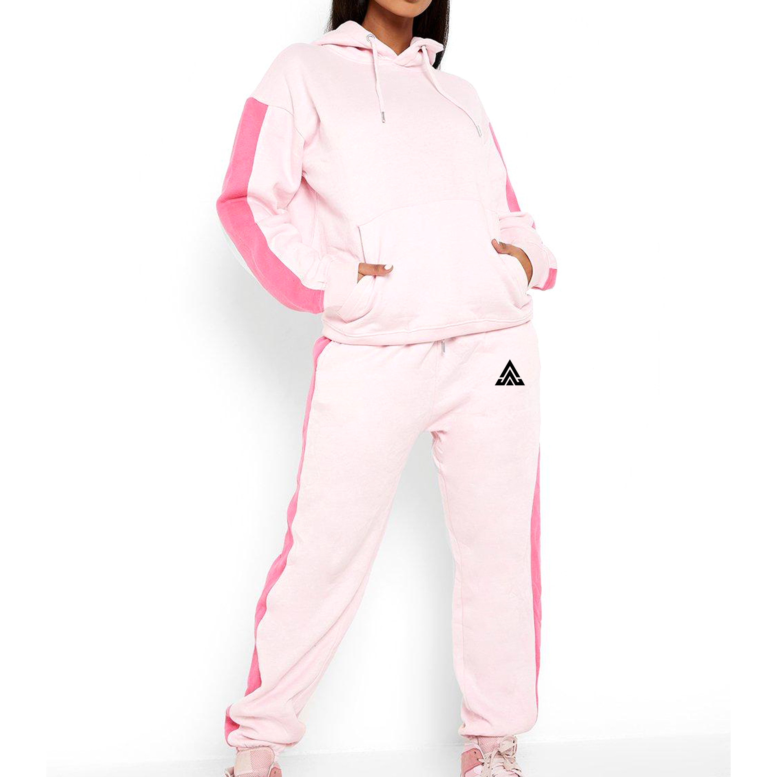 2023 Wholesale Customized Women Sexy Jogger Track suits New Design High Quality Cotton Fleece Women Hooded Sweat suit Set