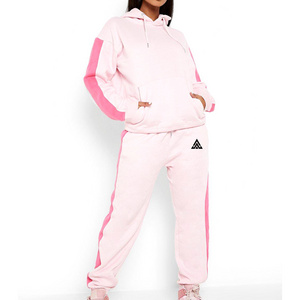 2023 Wholesale Customized Women Sexy Jogger Track suits New Design High Quality Cotton Fleece Women Hooded Sweat suit Set