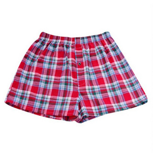 Classic Plaid Men's Boxer Cotton Underwear Elastic Waist Band 100 % Cotton Check Design Boxers