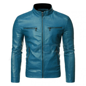 2022 Fashion Designs Men Leather Jacket slim fit Casual Wear Leather Jackets