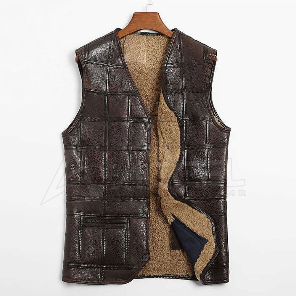 Fashion Wear New Men Leather Vest High Quality Made Leather Vest For Men