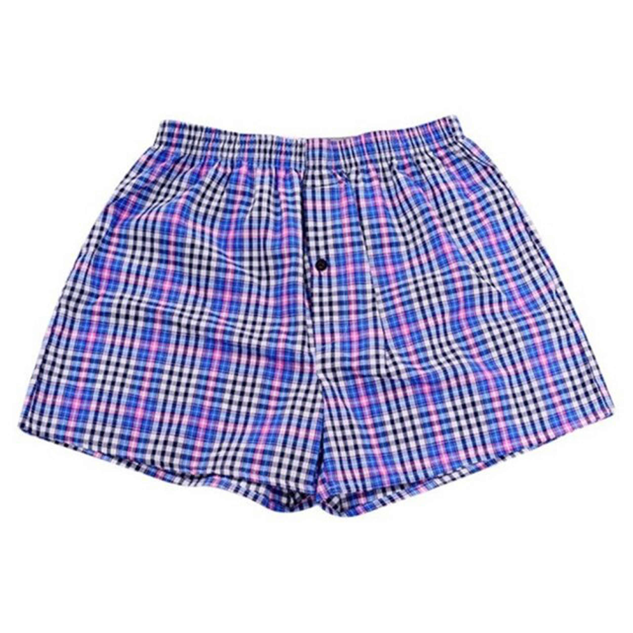 Classic Plaid Men's Boxer Cotton Underwear Elastic Waist Band 100 % Cotton Check Design Boxers