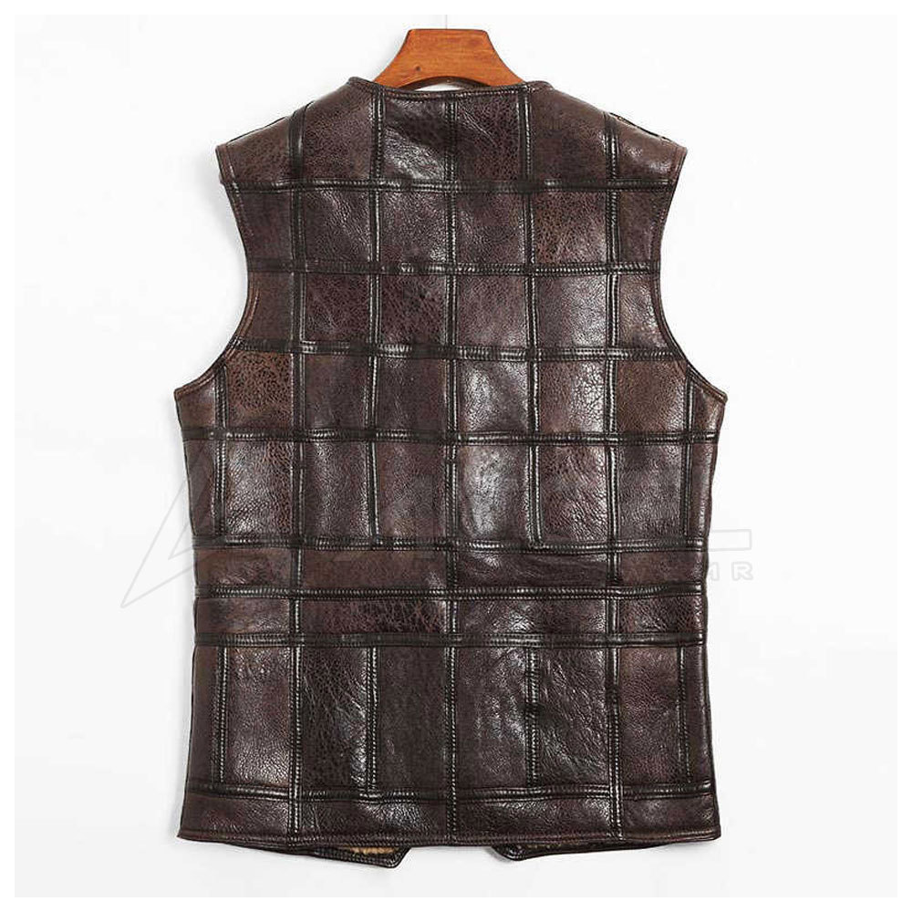 Fashion Wear New Men Leather Vest High Quality Made Leather Vest For Men