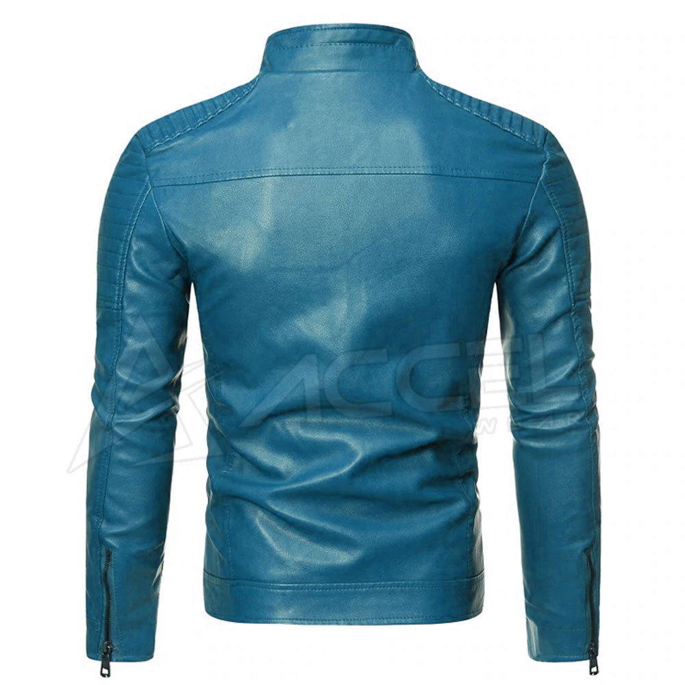 2022 Fashion Designs Men Leather Jacket slim fit Casual Wear Leather Jackets