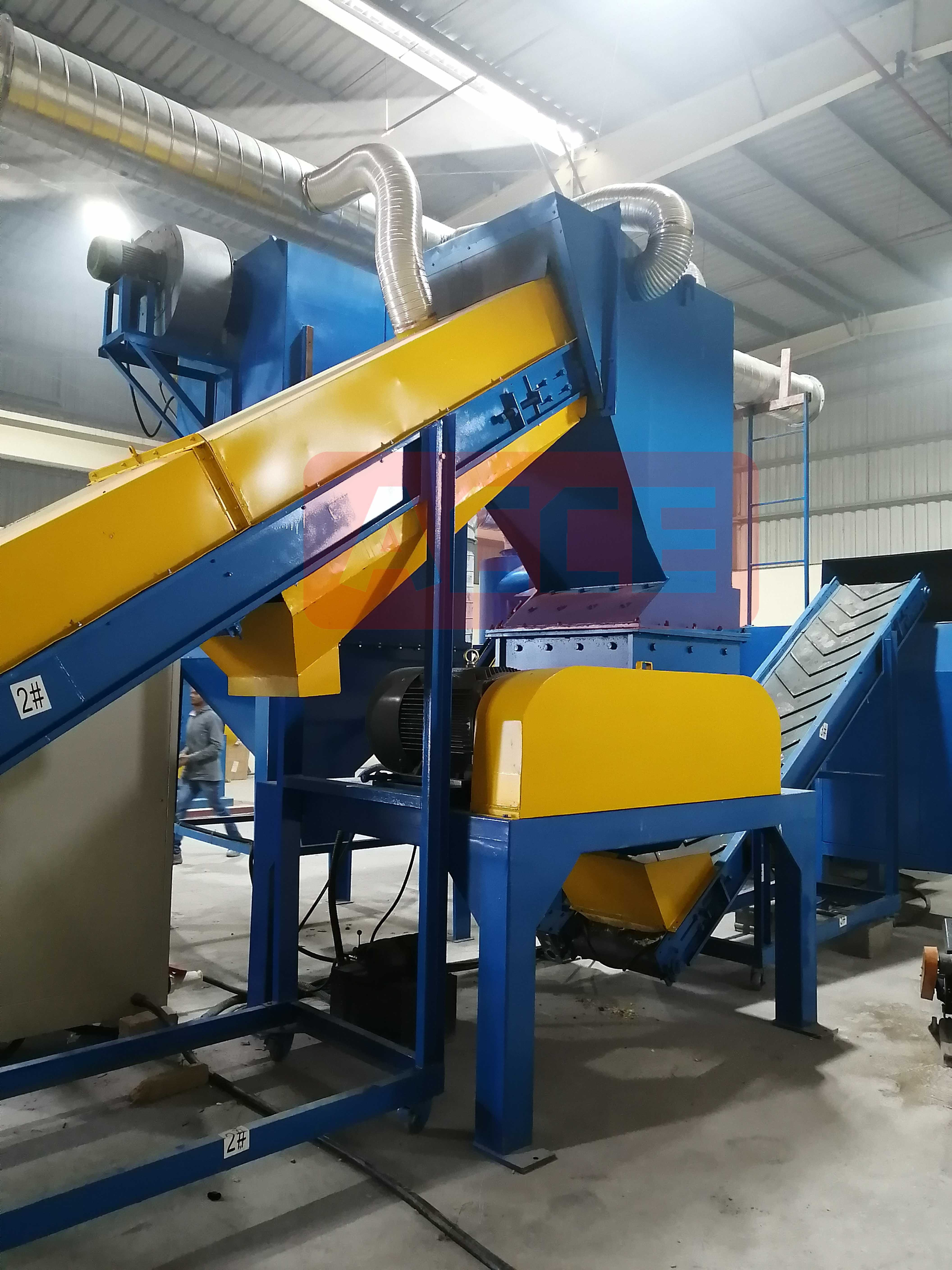 Hot seller copper aluminum separating machine metal shredder air conditioner waste radiator recycling machine production line