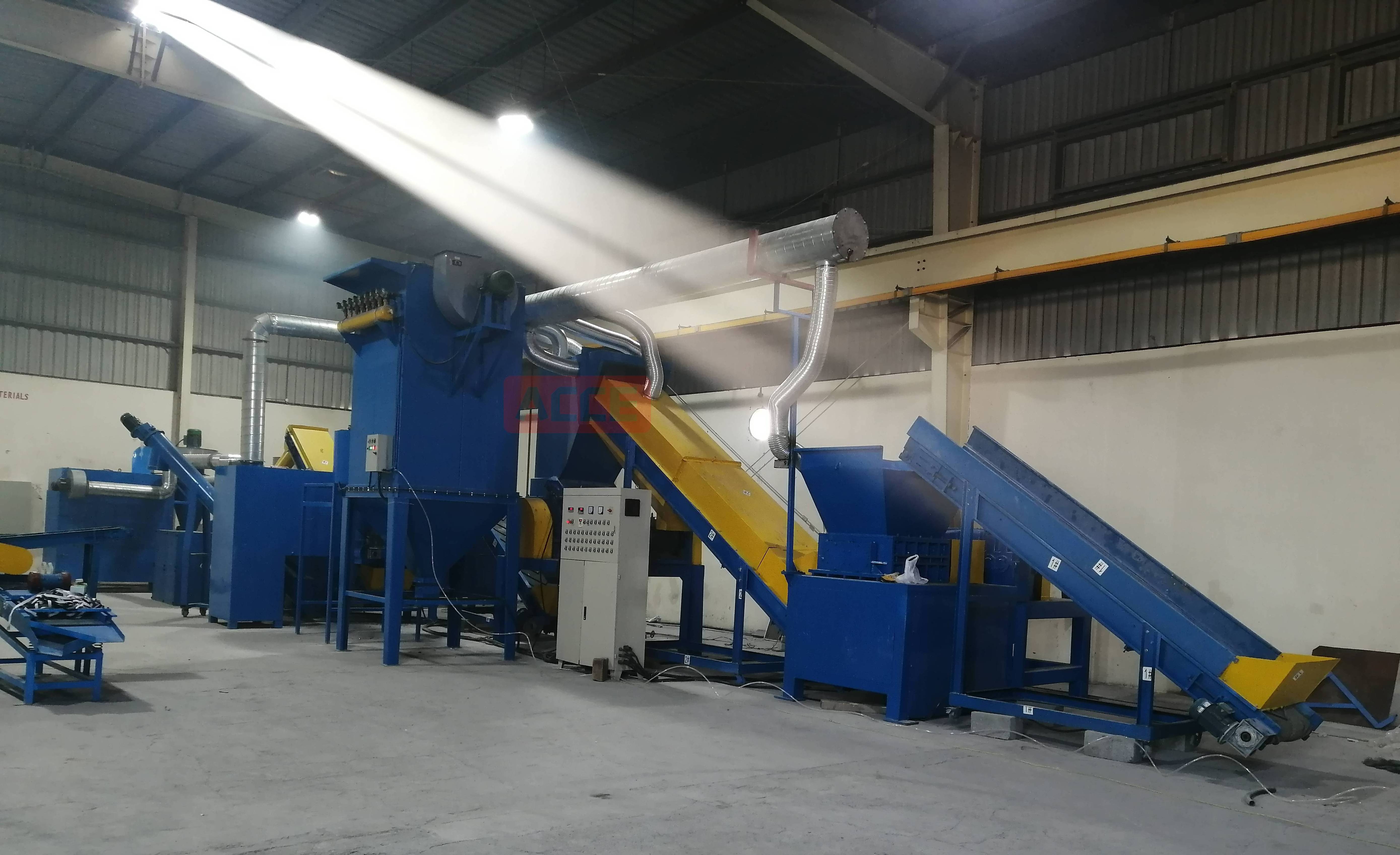 Hot seller copper aluminum separating machine metal shredder air conditioner waste radiator recycling machine production line