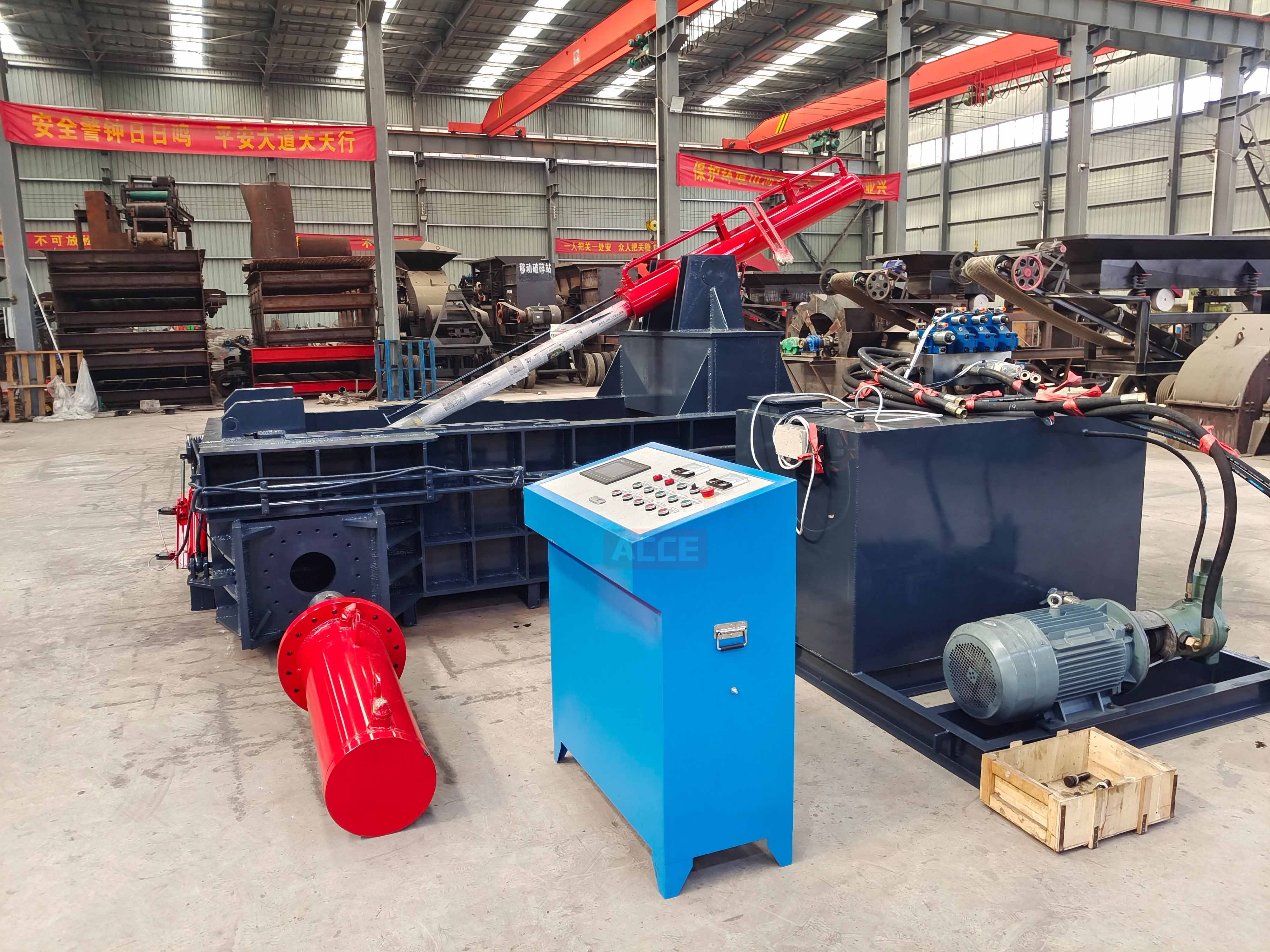 1000KN Pressure Hydraulic Baler Horizontal Used Scrap Metal Hydraulic Compress Baler Baling