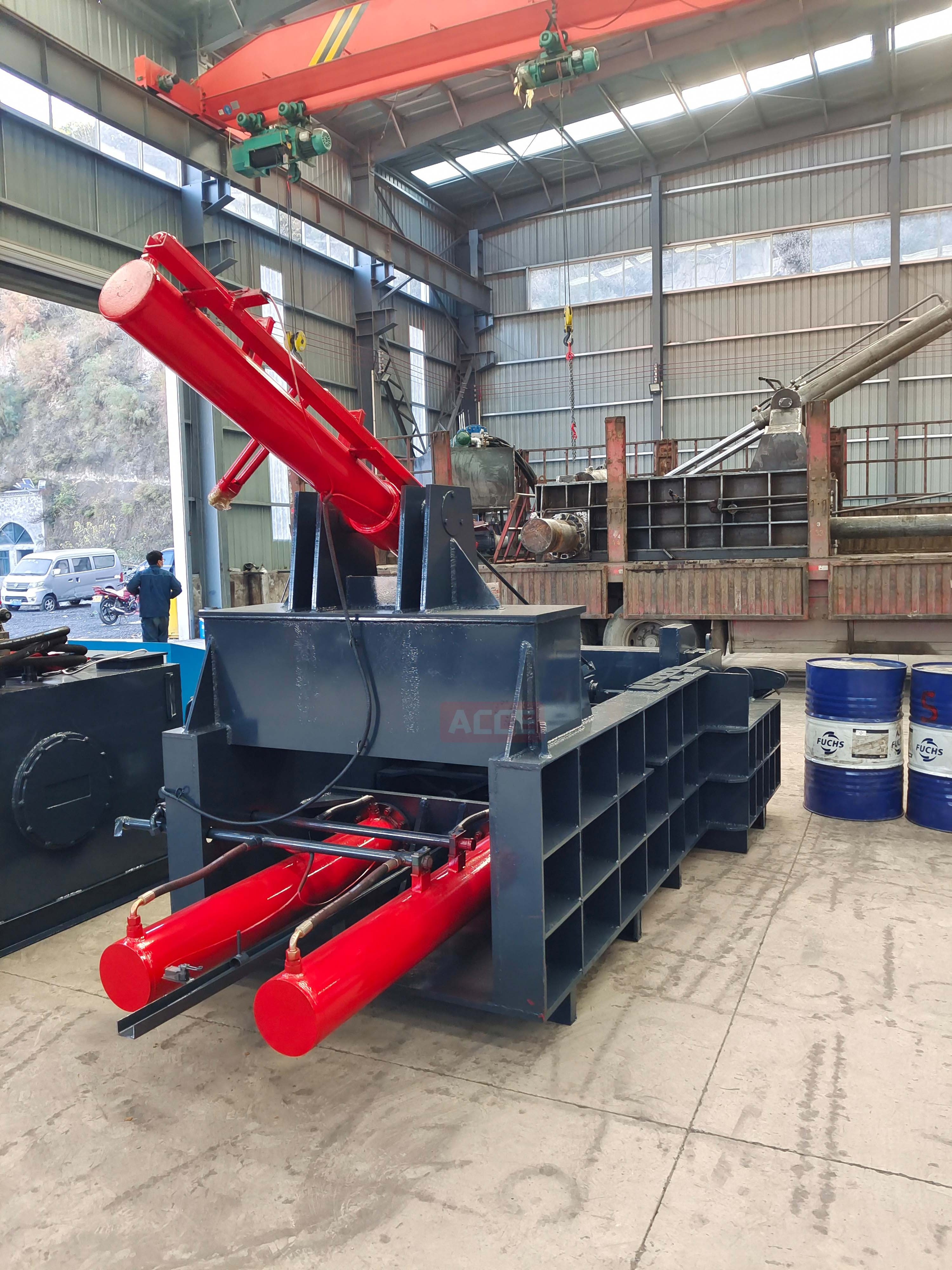 1000KN Pressure Hydraulic Baler Horizontal Used Scrap Metal Hydraulic Compress Baler Baling