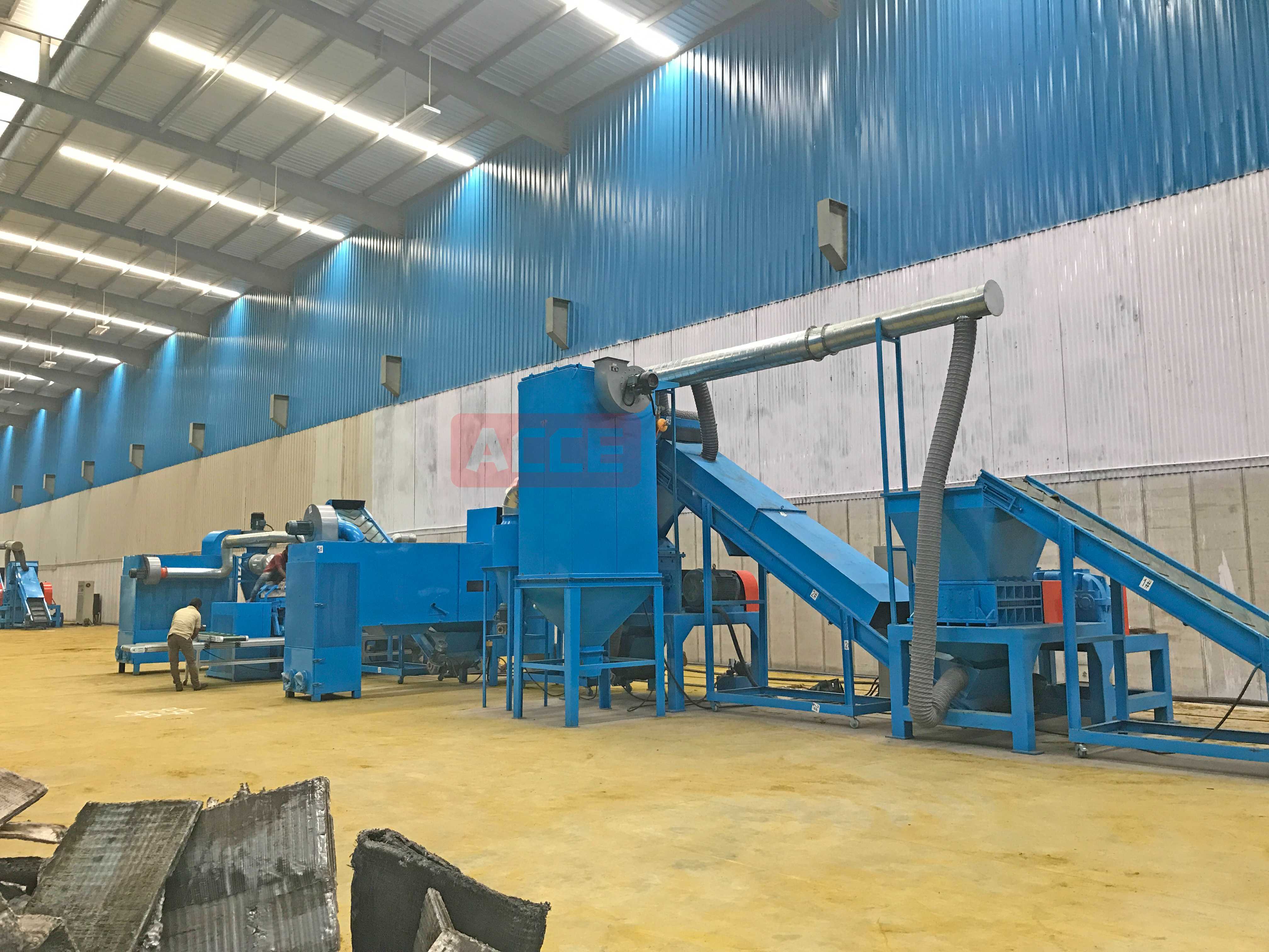 Hot seller copper aluminum separating machine metal shredder air conditioner waste radiator recycling machine production line