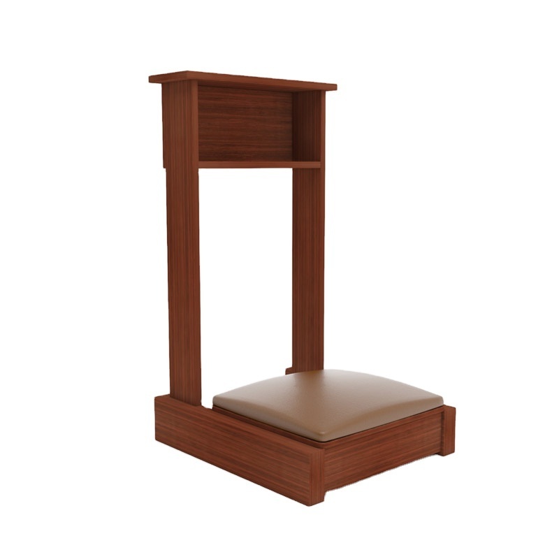 Customizable religious solid wood furniture leather soft cushion for single person church kneelers