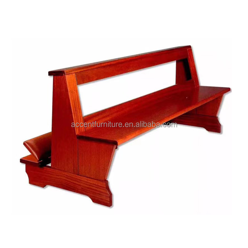 Solid wood bench auditorium theater church chairs for church  color cherry church seats