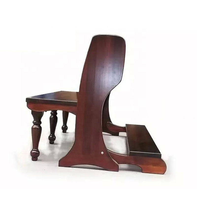 Theater furniture church stack chair with kneeler benches kneeling thickpads wood church pews