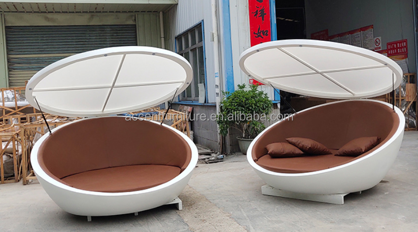 Fiberglass modern furniture outdoor use poolside lounger leisure tanning sunbeds beach