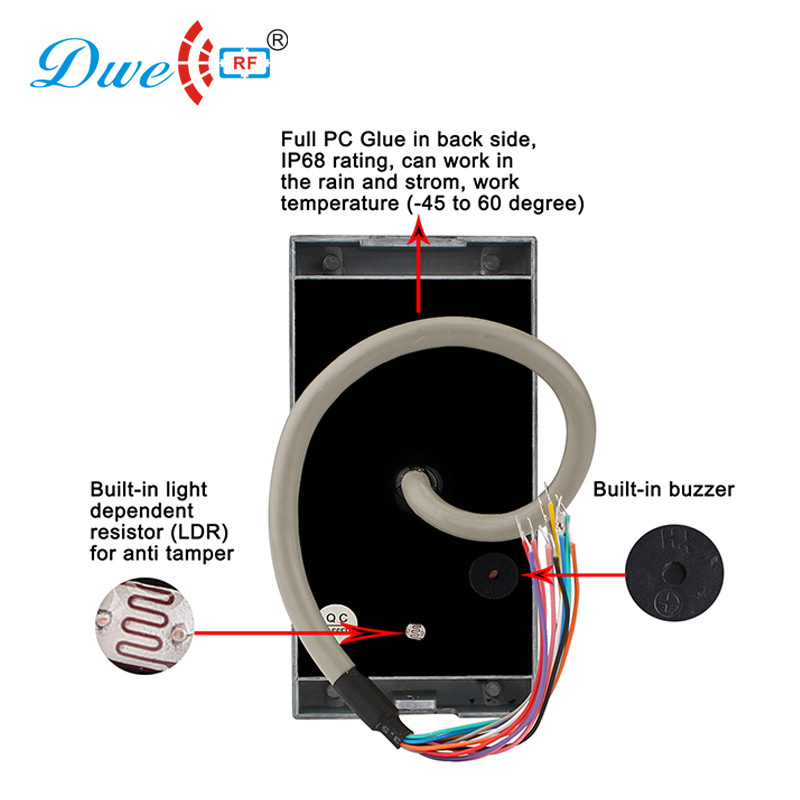 125khz outdoor control de acceso rfid scanner ic card readers access control systems & products