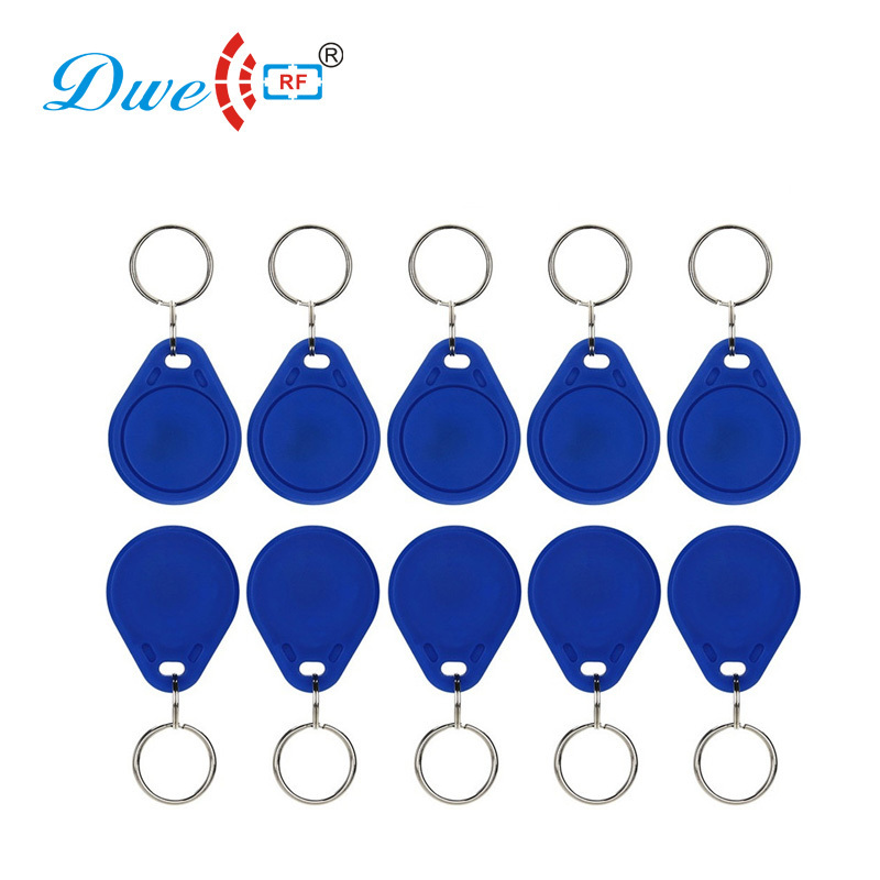 100pcs per bag Read only blue plastic proximity em4100 RFID key fob  card key chain tag token fobs