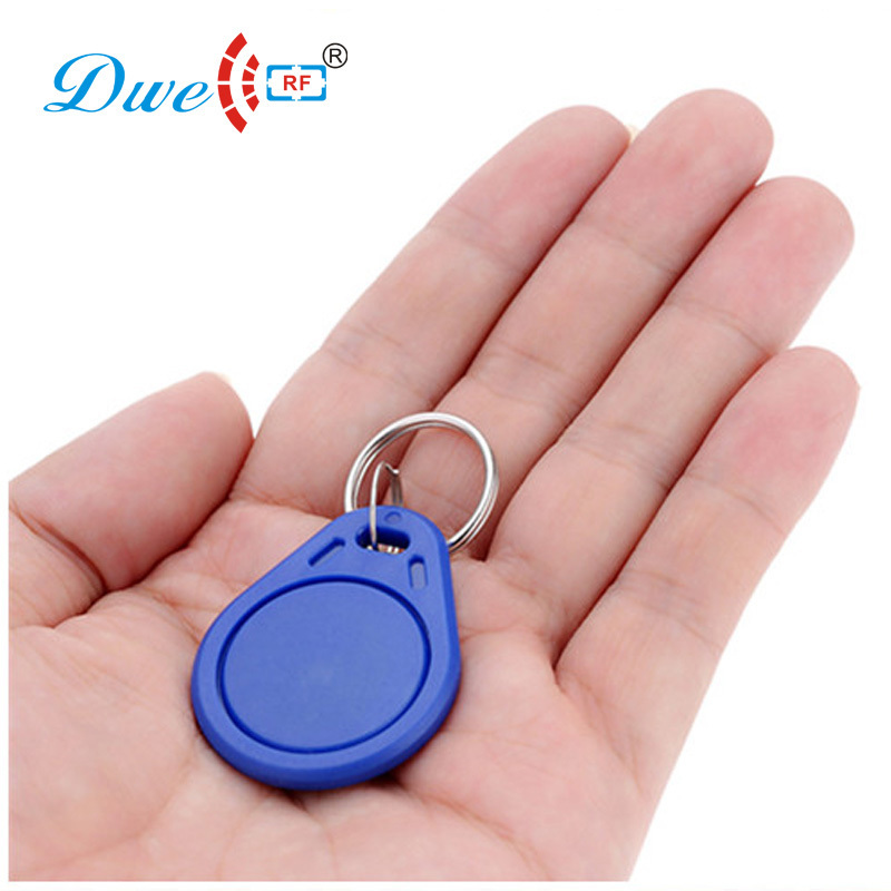 100pcs per bag Read only blue plastic proximity em4100 RFID key fob  card key chain tag token fobs