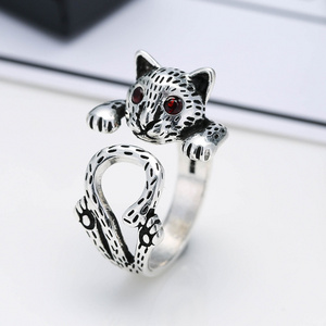 925 Silver Ring Diamond New Design Spot Leopard Silver Ring