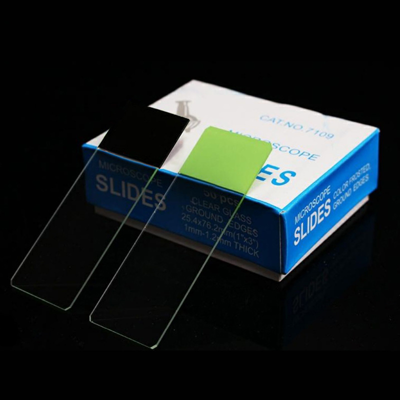 Laboratory Medical Microscope Prepared Slides Disposable Color Frosted Ground Edges Microscope Glass Slides 7109