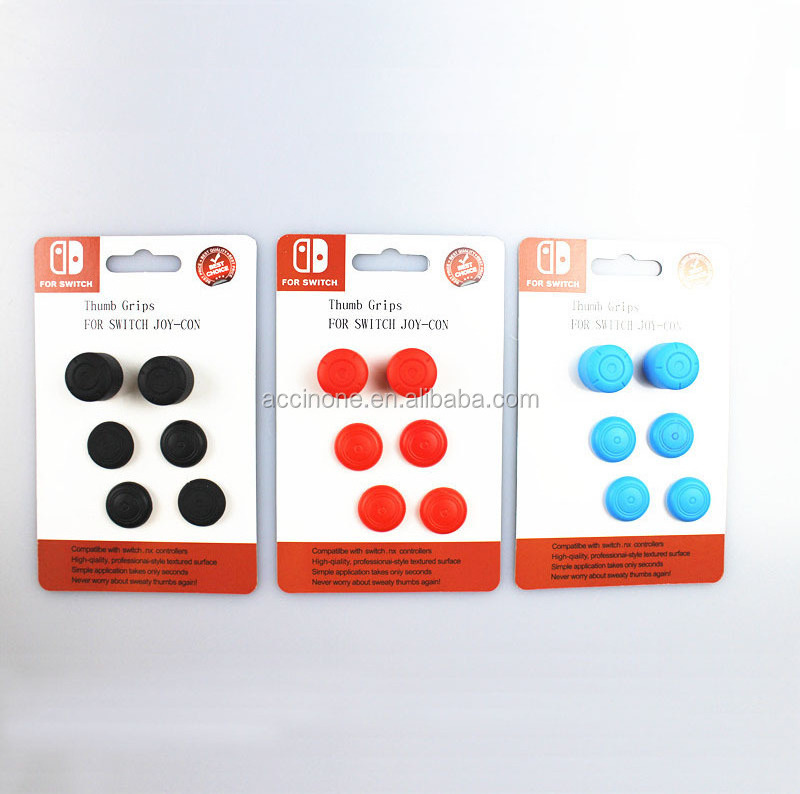 6 in 1 Extended Silicone Thumb Grips For Nintend Switch Joy-con Controller Joystick Cap Set Thumbstick Caps Case Cover