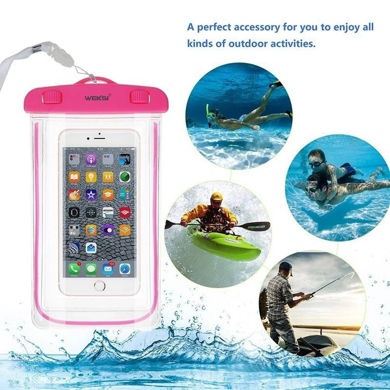 Universal Luminous Waterproof Pouch Swimming Gadget Beach Dry Bag Phone Case Cover Camping Skiing Holder For Cell Phone