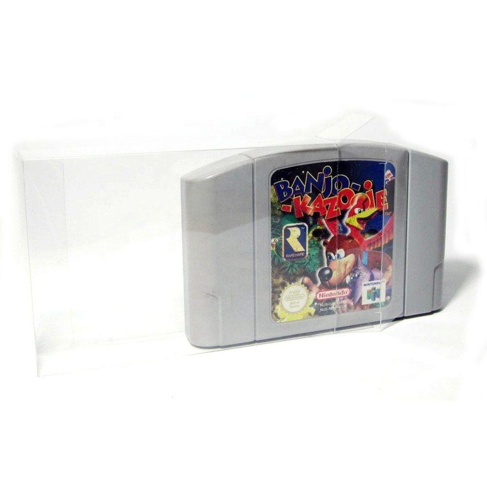 Clear Transparent PET Plastic Game Card Cartridge Box for Ninendo 64 N64 Games Cart Protector Case Boxes FAST SHIP