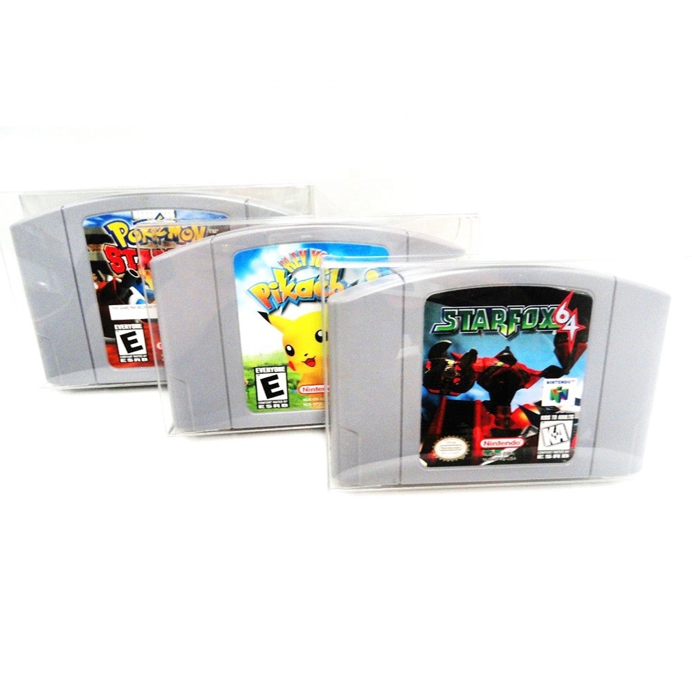 Clear Transparent PET Plastic Game Card Cartridge Box for Ninendo 64 N64 Games Cart Protector Case Boxes FAST SHIP