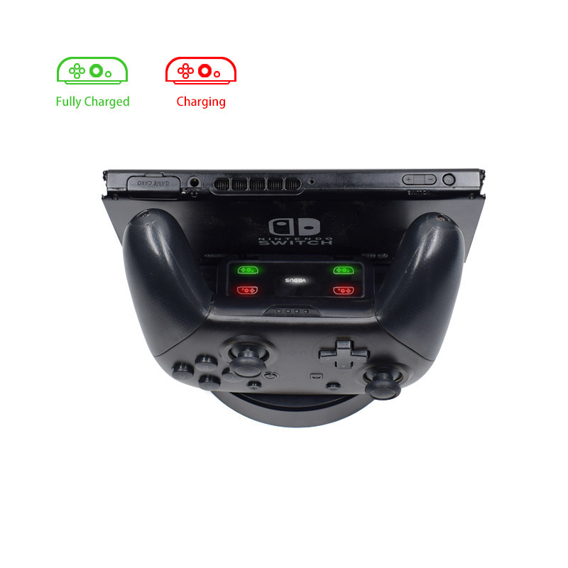 Charging Dock Station for Nintendo Switch Oled Console & Joy-con & Switch Pro Controller + Charger Indicator and Charging Cable