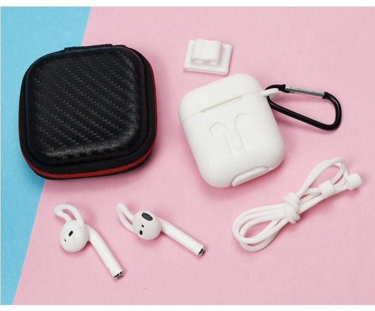 6 in 1 Kit Storage Bag silicone protective cover wireless headset protection earplugs accessories for Airpods Case Set