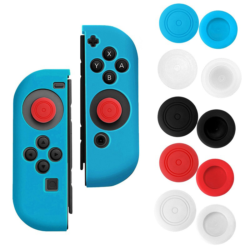 Silicone Gel Thumb Grip Caps Gamepad Analog Joystick Cover Case For Nintendo Switch Lite OLED Joy-Con Controller ThumbStick Cap