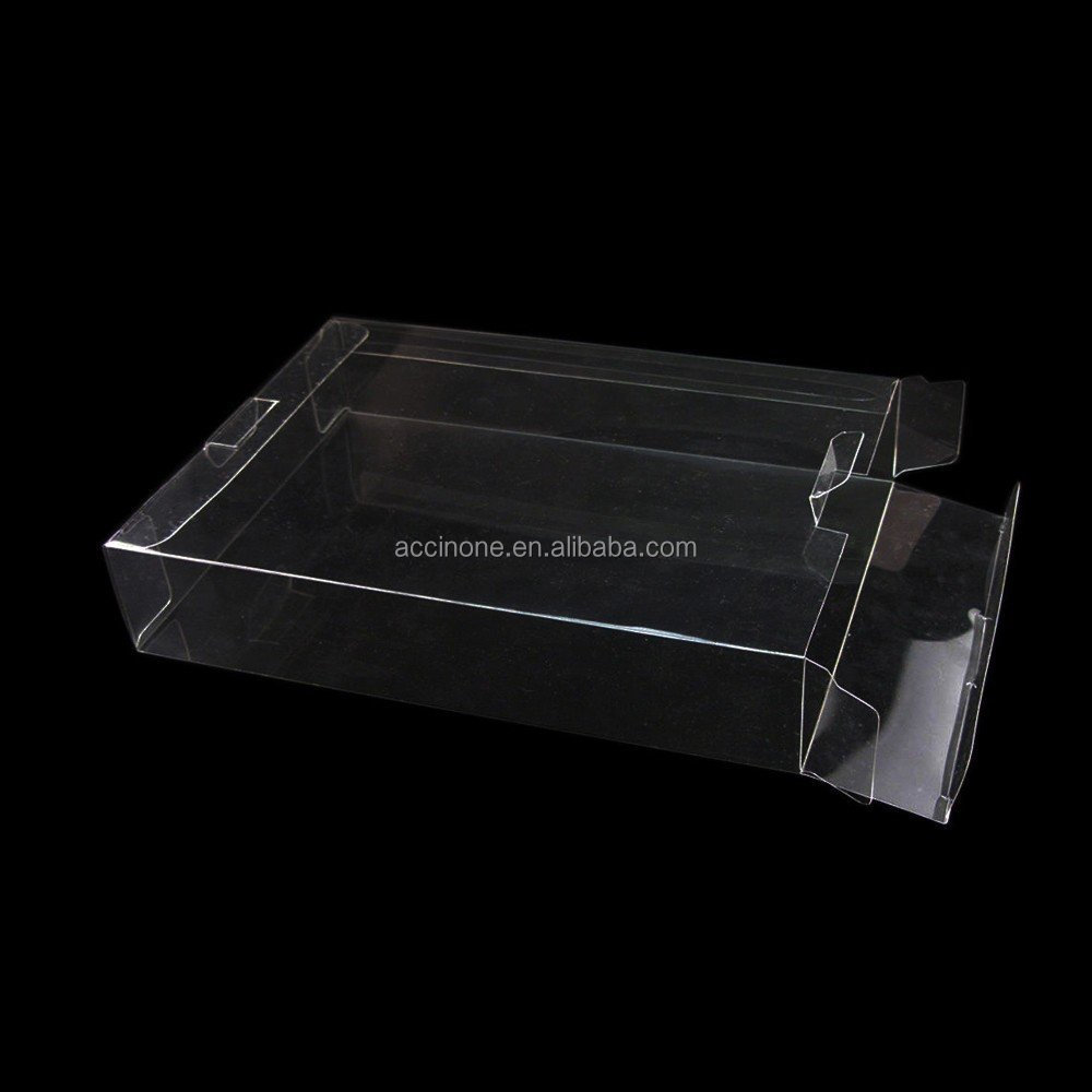 Clear Case Sleeve Dust Cover Box for Super Nintendo SNES N64 Cartridge Box Protector