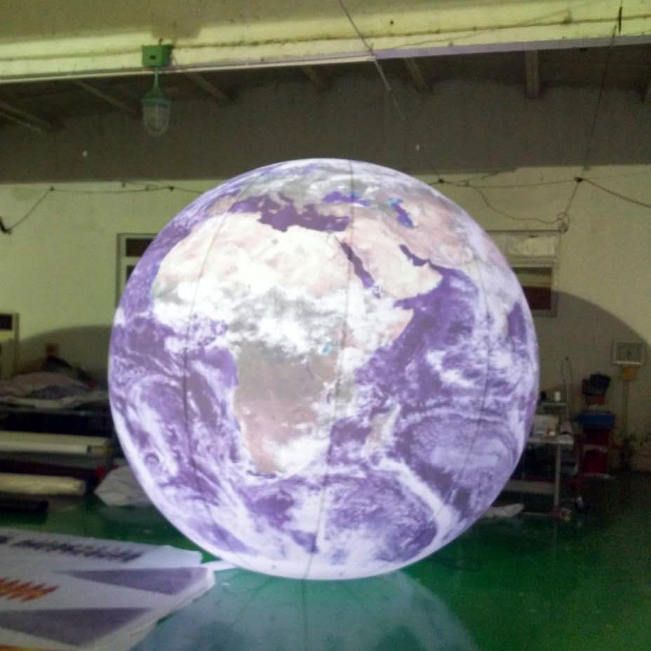 3M inflatable earth with LED inside for event sale PVC Customized size nine planet decoration